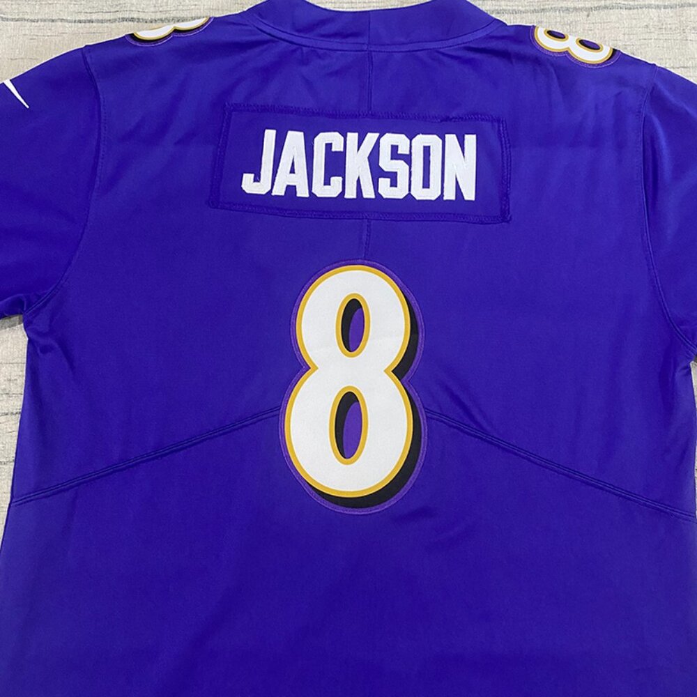 Nike NFL Lamar Jackson Purple Baltimore Ravens Jersey - Picture 7 of 7